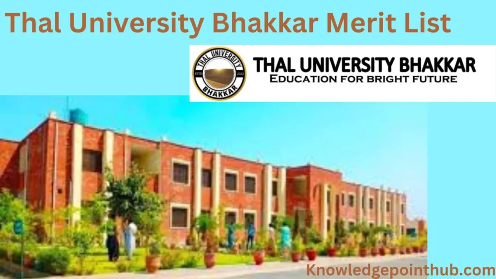 Thul University Bhakkar Merit List 2024