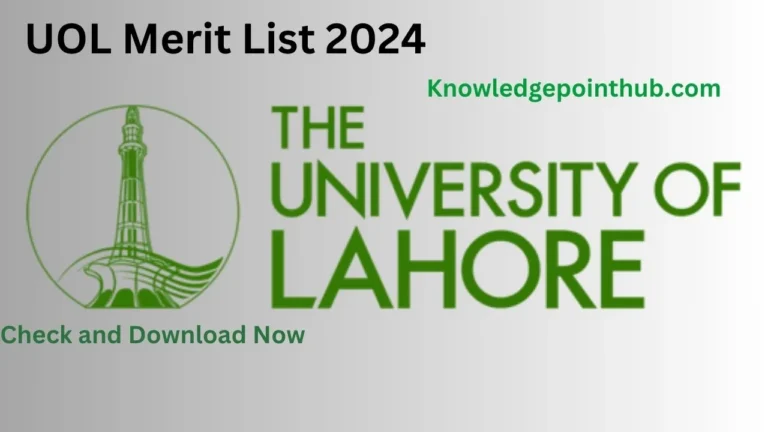 UOL Merit List 2024 1st, 2nd, and 3rd Download PDF