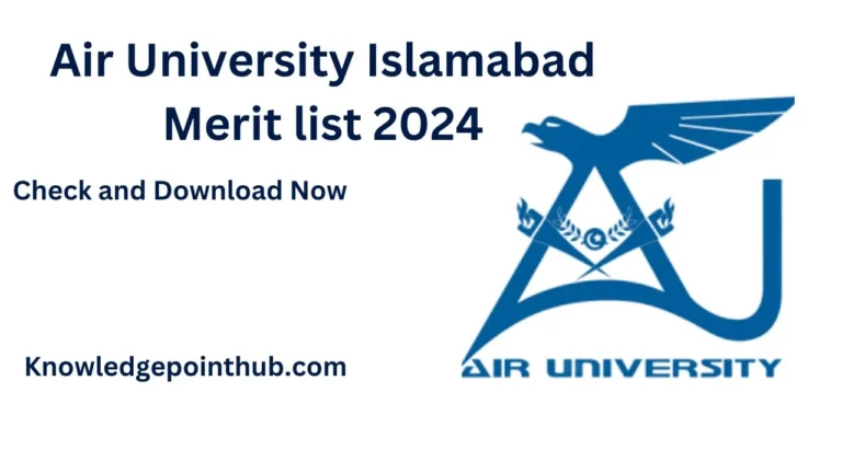 Air University Merit List 2024 Download PDF