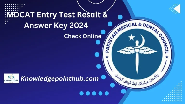 MDCAT Entry Test Result & Answer Key 2024 Check Online