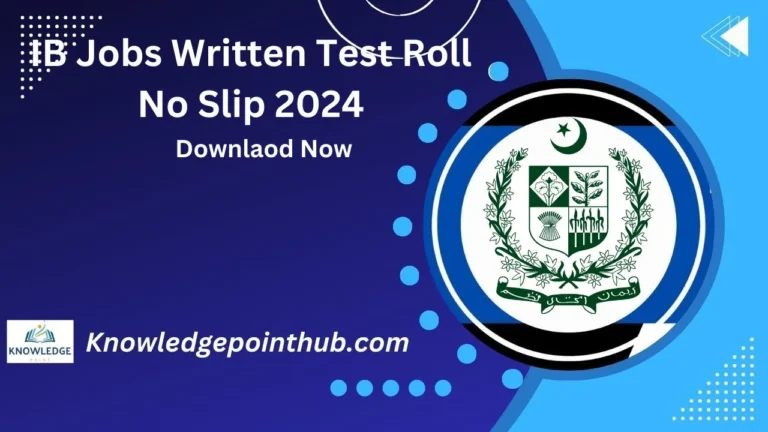 IB Jobs Written Test Roll No Slip 2024 Download And Test Dates